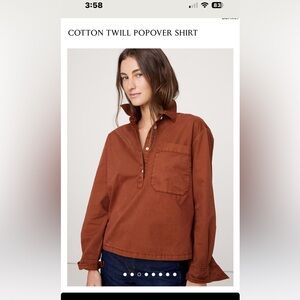 Banana Republic pop over button up shirt